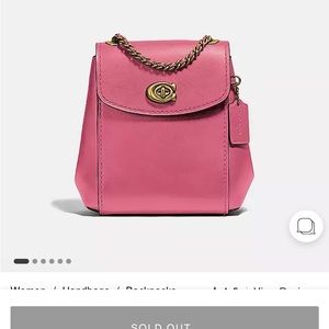 Coach Pink Convertible Backpack Crossbody